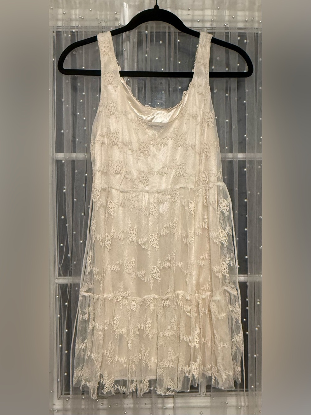 Rue21 Cream Lace Tiered Sleeveless Dress - Picture 4 of 9